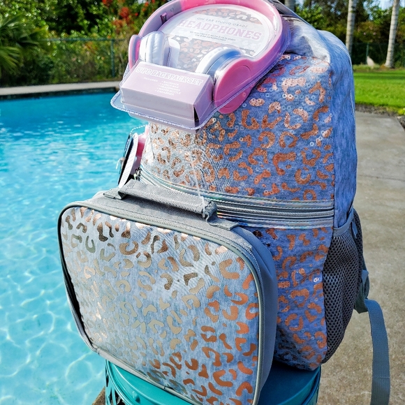 NWT L2D 5PC BACKPACK SET Glitter Sequin - Picture 5 of 17